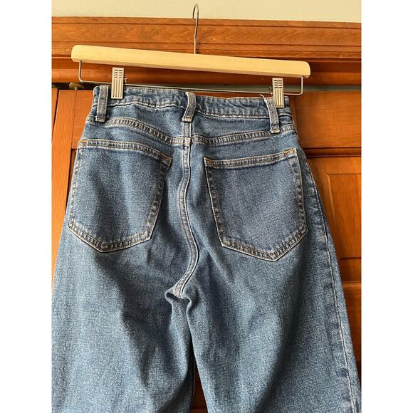 Abercrombie & Fitch Women's Zoe Natural Rise Ankle Straight Jeans Blue Size 24 - Picture 7 of 11